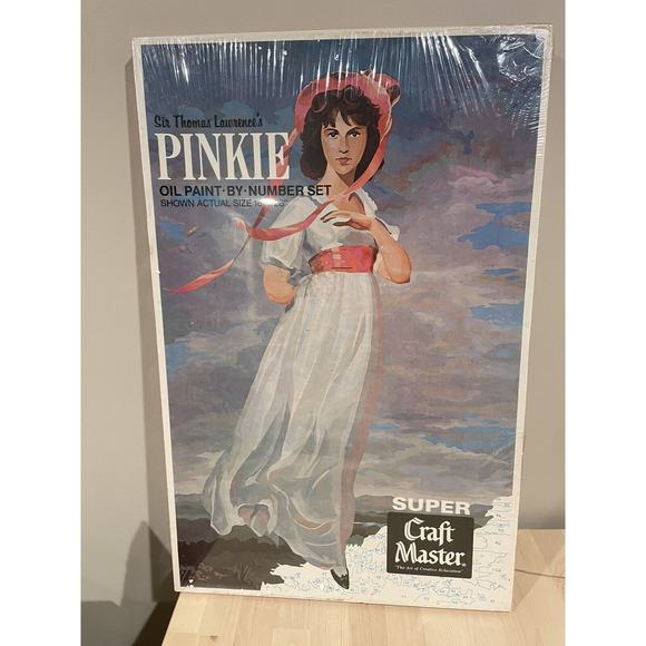 RARE VNTG NIB Super Craft Master “Pinkie” Paint By Number Kit 18 x 28 Unopened
